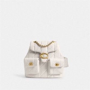 Coach Tabby Backpack With Quilting Weiß | COH865481