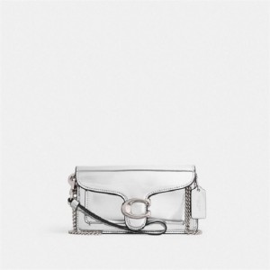 Coach Tabby Crossbody In Silver Metallic Metal Silber Silber | COH865642