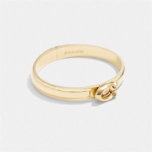 Coach Tabby Hinged Bangle Gold | COH866152