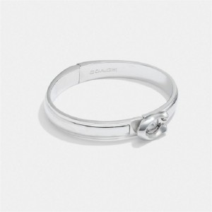 Coach Tabby Hinged Bangle Silber | COH866081