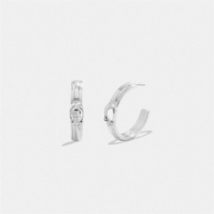 Coach Tabby Hoop Earrings Silber | COH866106