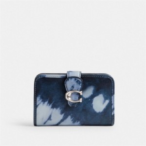 Coach Tabby Medium Wallet With Tie Dye Print Silber Navy | COH865511