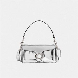 Coach Tabby Shoulder Bag 20 In Metallic Metal Silber Silber | COH864946