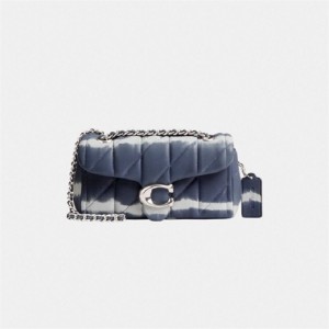 Coach Tabby Shoulder Bag 20 With Quilting And Tie Dye Silber Navy Mehrfarbig | COH864902