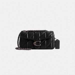 Coach Tabby Shoulder Bag 20 With Quilting Blau Grau Schwarz | COH864998