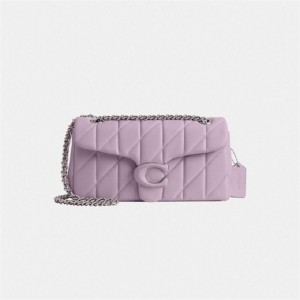 Coach Tabby Shoulder Bag 26 With Quilting Silber Lila | COH864973