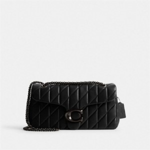 Coach Tabby Shoulder Bag 33 With Quilting Blau Grau Schwarz | COH865002