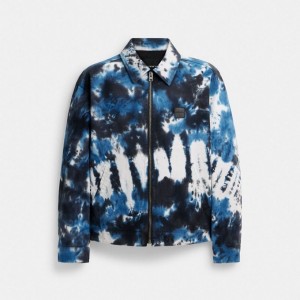 Coach Tie Dye Lightweight Jacket In Regenerative Cotton Navy | COH866879