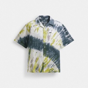Coach Tie Dye Shirt In Organic Cotton Gelb | COH866933