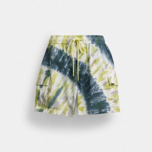 Coach Tie Dye Shorts In Organic Cotton Gelb | COH866955