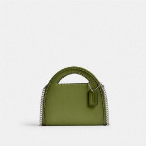 Coach Top Handle Card Case Silber Hellgrün | COH865647