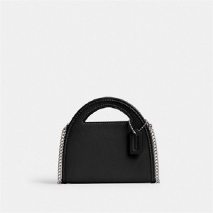 Coach Top Handle Card Case Silber Schwarz | COH865550