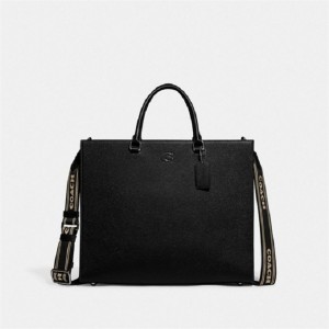 Coach Tote Bag 40 With Signature Canvas Schwarz | COH865038