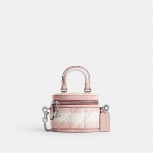 Coach Trail Crossbody Bag 12 With Quilting And Tie Dye Silber Rosa Mehrfarbig | COH865392