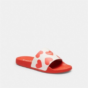 Coach Udele Sport Slide With Valentine'S Print Rot | COH865891