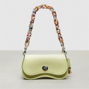 Coach Wavy Dinky Bag With Crossbody Strap Hellgrün | COH864786
