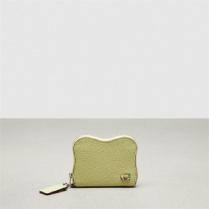 Coach Wavy Zip Around Wallet In Coachtopia Leather Hellgrün | COH865531