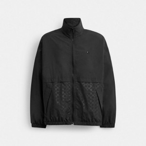 Coach Windbreaker In Recycled Polyester Schwarz | COH866856