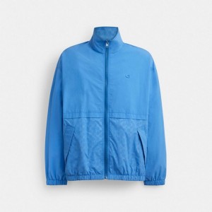 Coach Windbreaker In Recycled Polyester Blau | COH866865