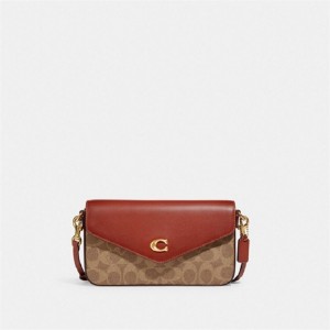 Coach Wyn Crossbody Bag In Signature Canvas Braun Rot | COH865325