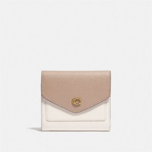 Coach Wyn Small Wallet In Colorblock Grau Braun Mehrfarbig | COH865607